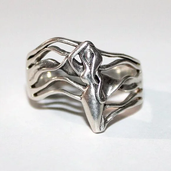 Sterling Silver Peter Stone Godess of Passion Venus Ring Size 9 - Picture 1 of 8